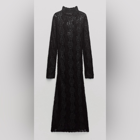 LONG CROCHETED KNIT DRESS LIMITES EDITION - Picture 11 of 13